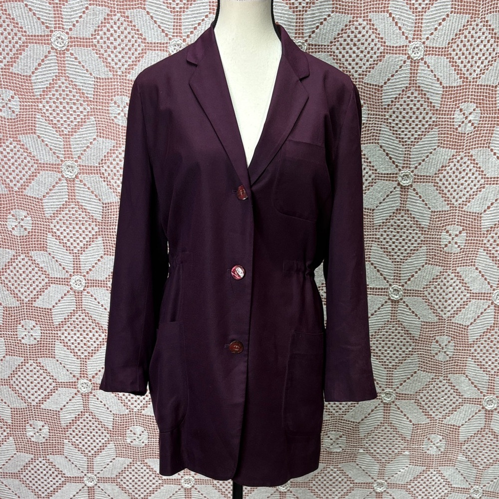 Vintage Henri Bendel Silk Drawstring Blazer Sz 6